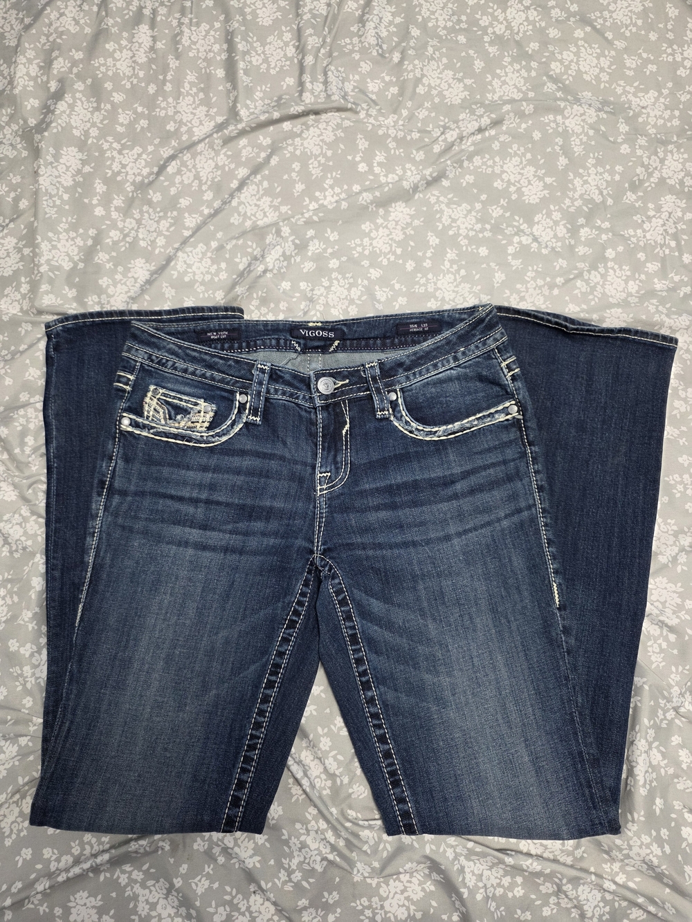 Vigoss Women’s Medium Wash Bootcut Jeans with Contrast Stitching